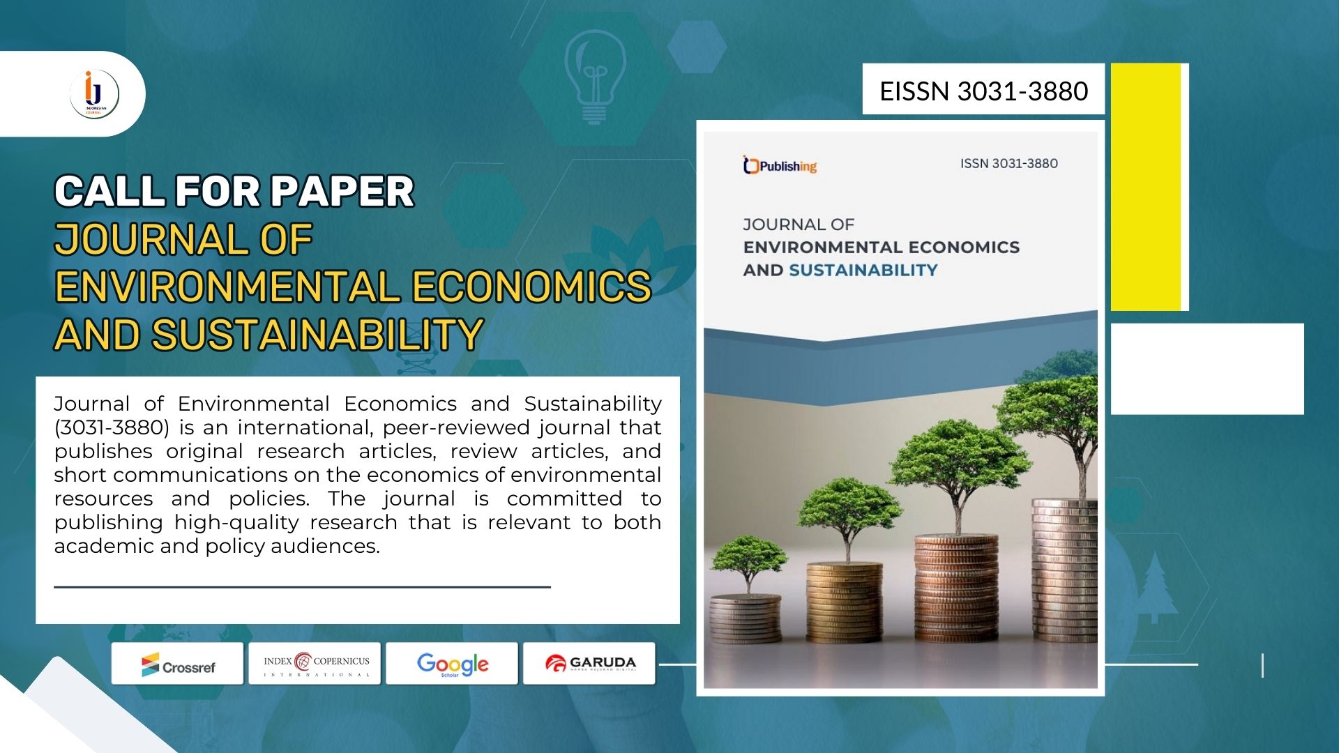 Call for Paper Journal of Environmental Economics and Sustainability