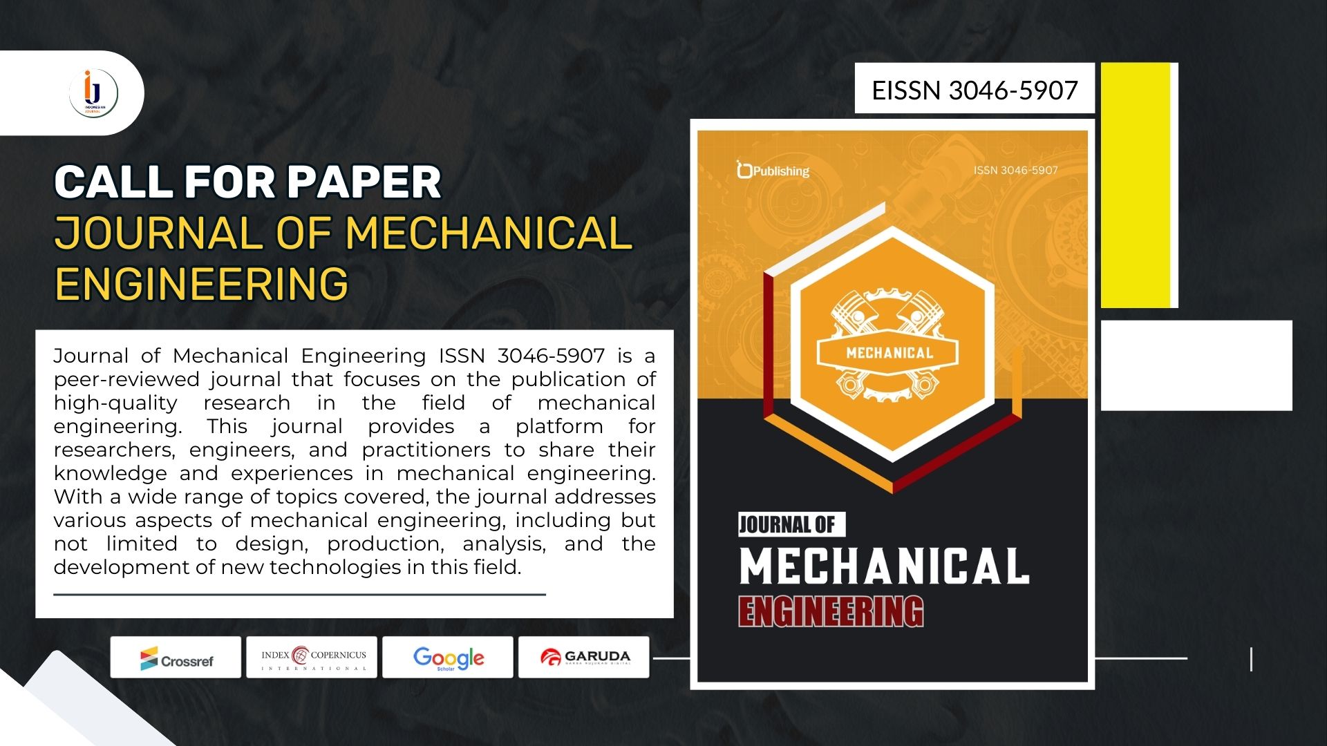 Call for Paper Journal of Mechanical Engineering