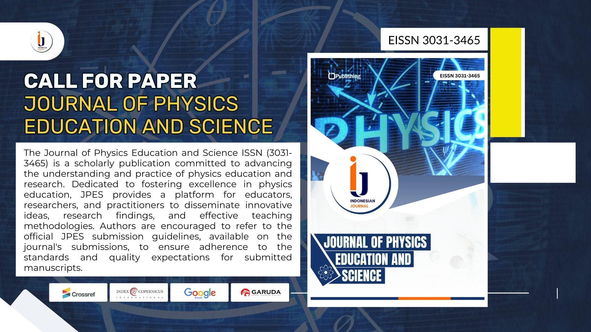 Call for Paper Journal of Physics Education and Science