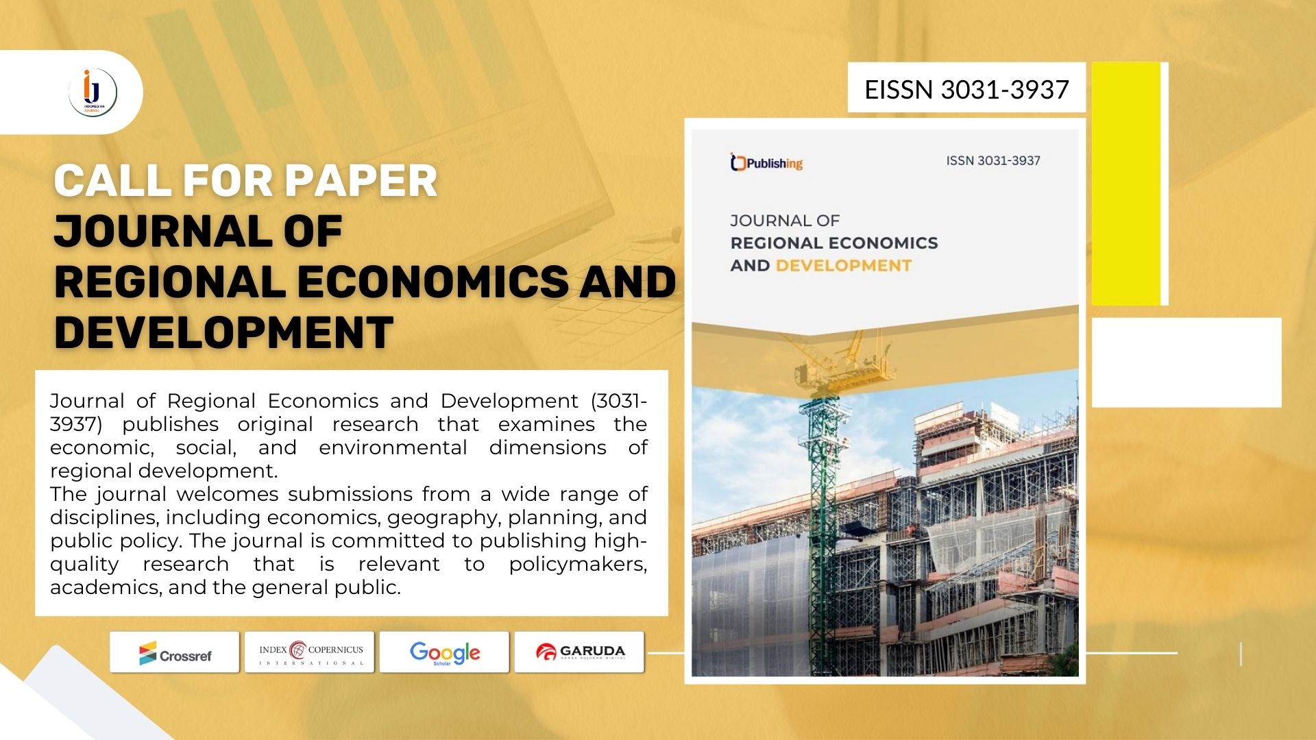 Call for Paper Journal of Regional Economics and Development
