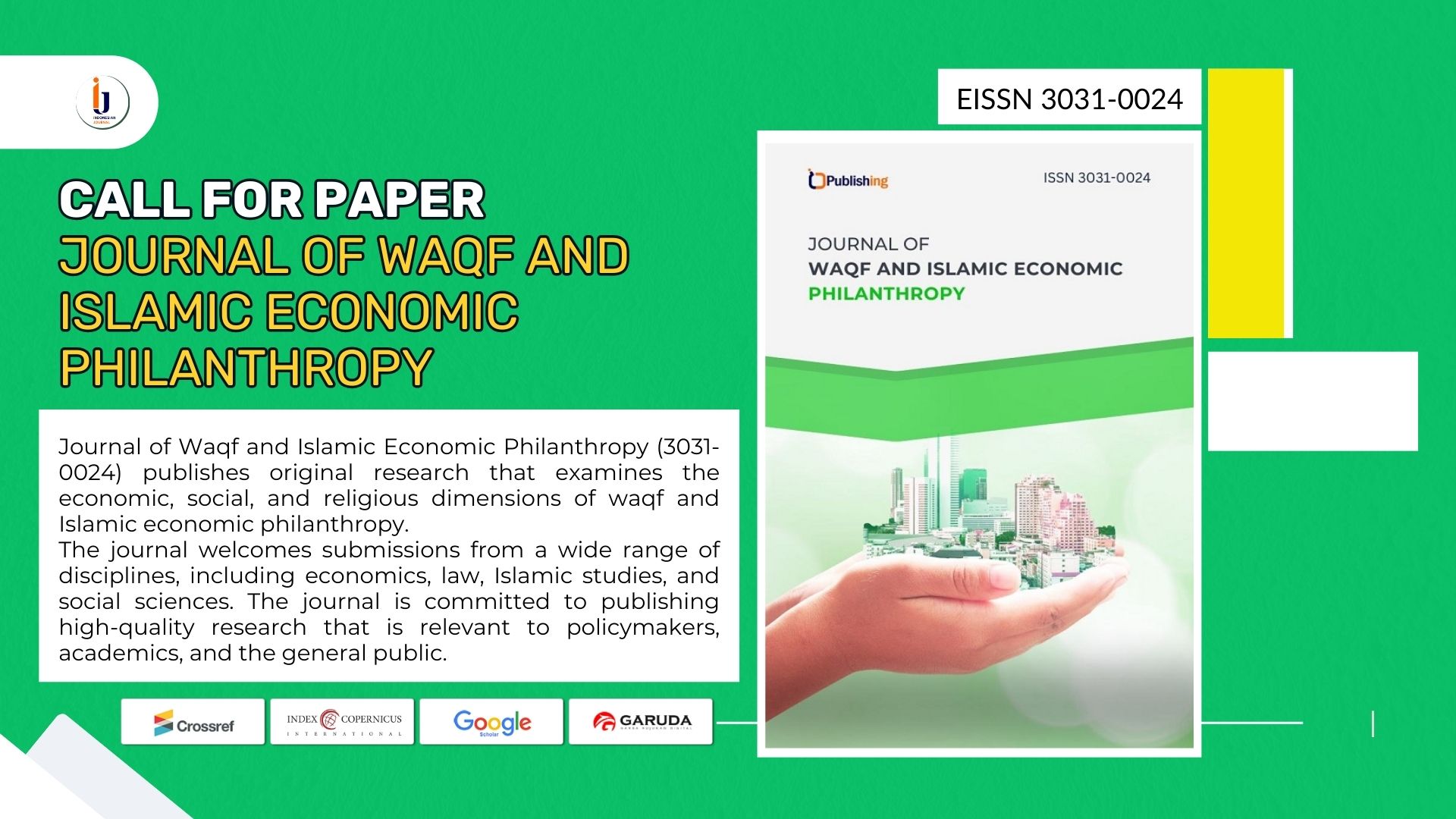Call for Paper Journal of Waqf and Islamic Economic Philanthropy