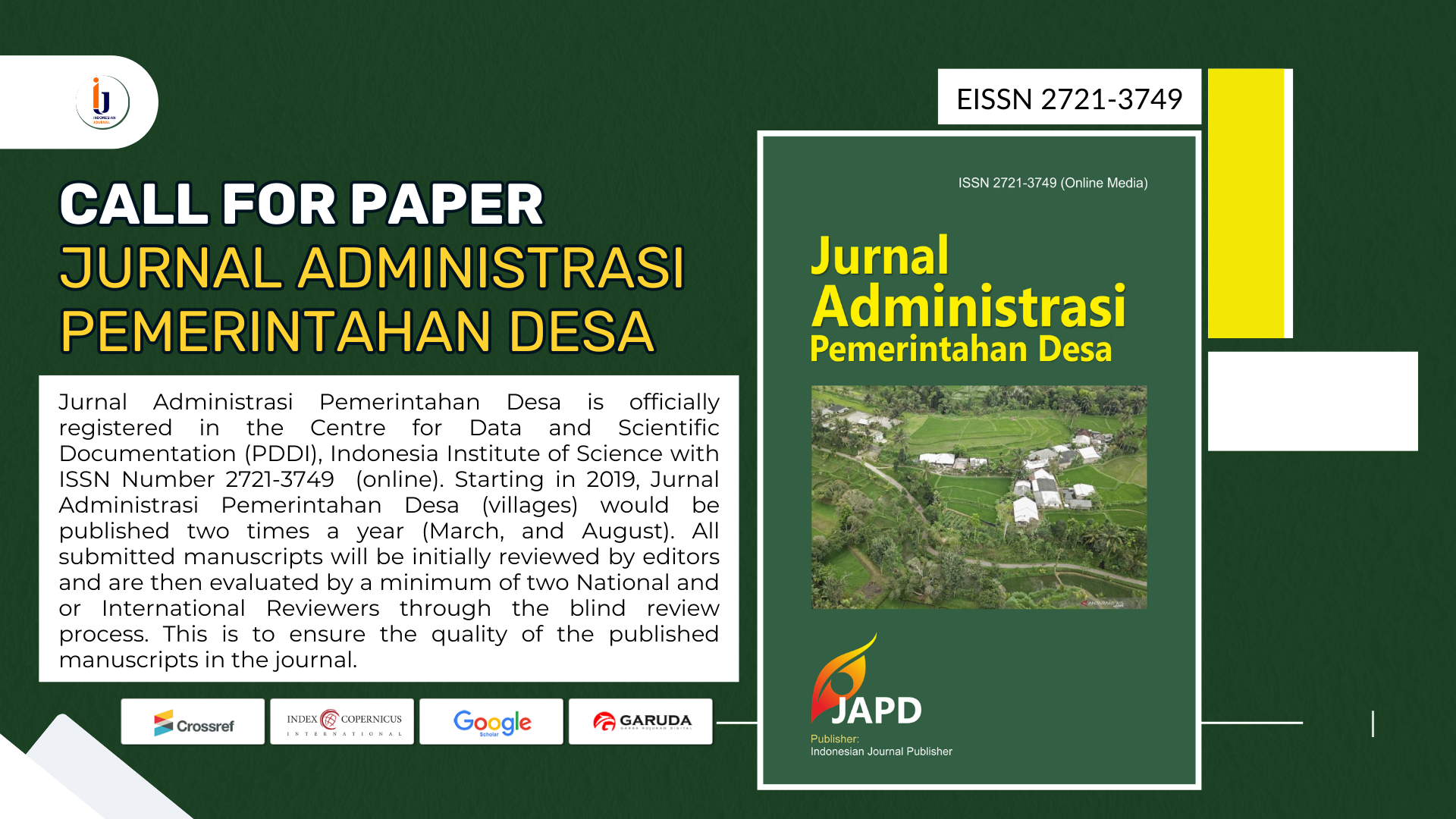 Call for Paper Jurnal Administrasi Pemerintahan Desa