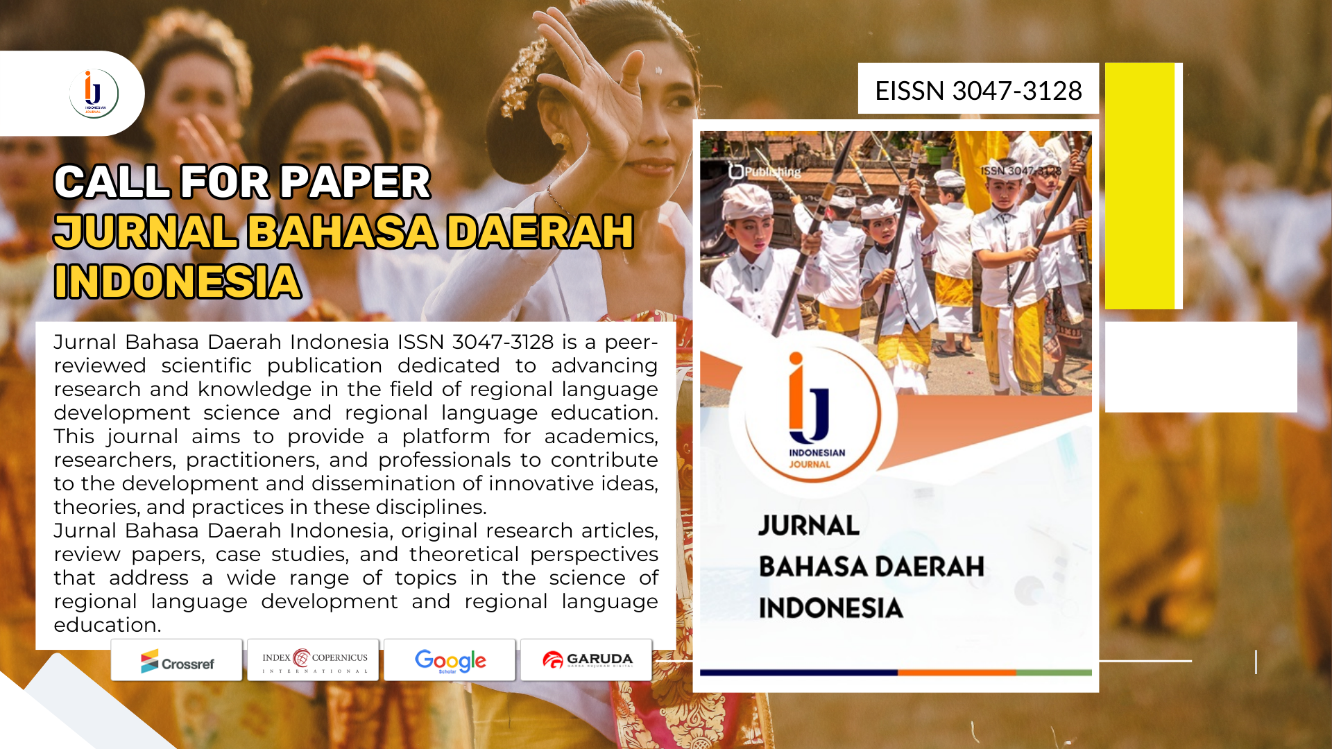 Call for Paper Jurnal Bahasa Daerah Indonesia