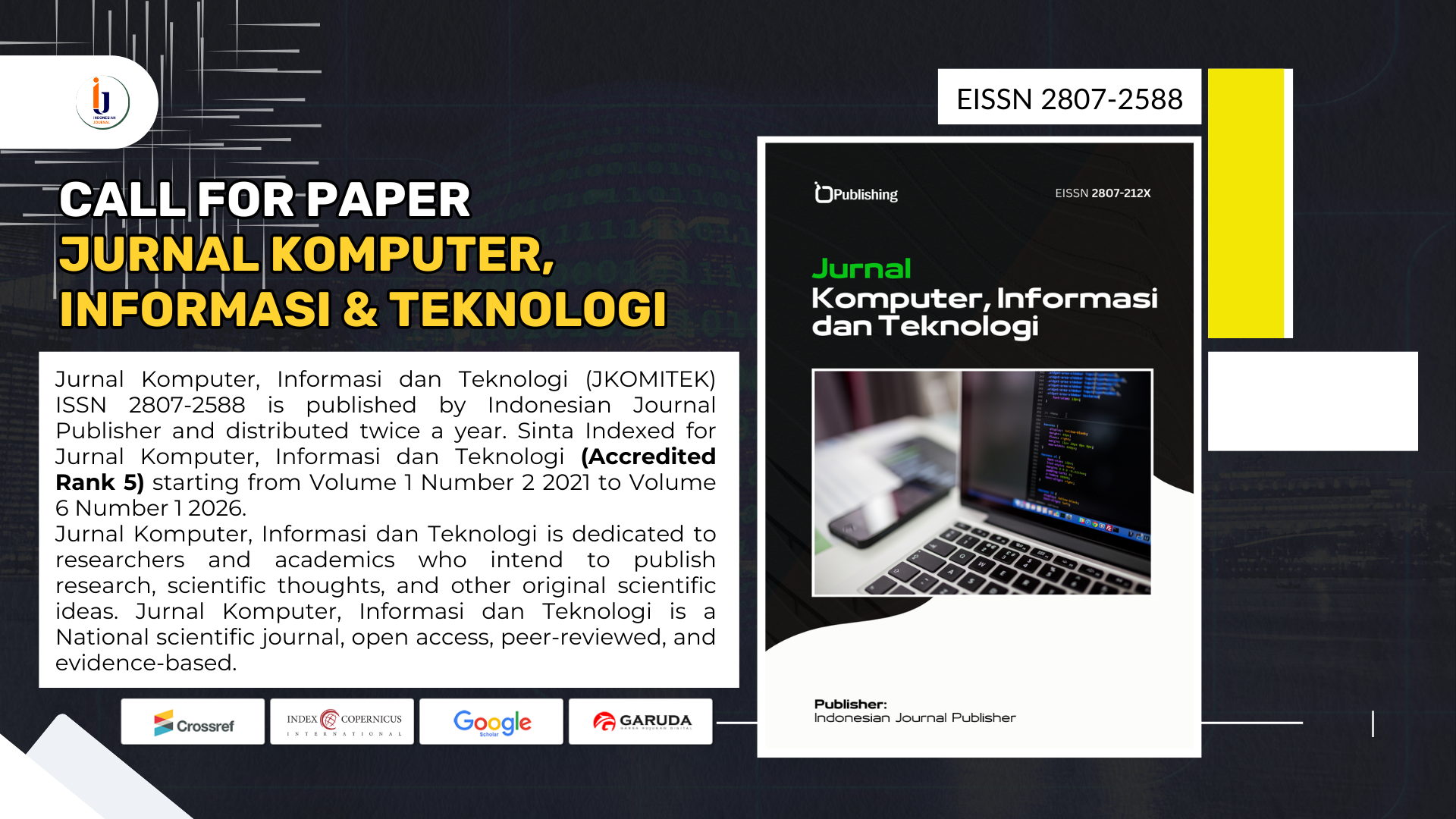 Call for Paper Jurnal Komputer, Informasi dan Teknologi