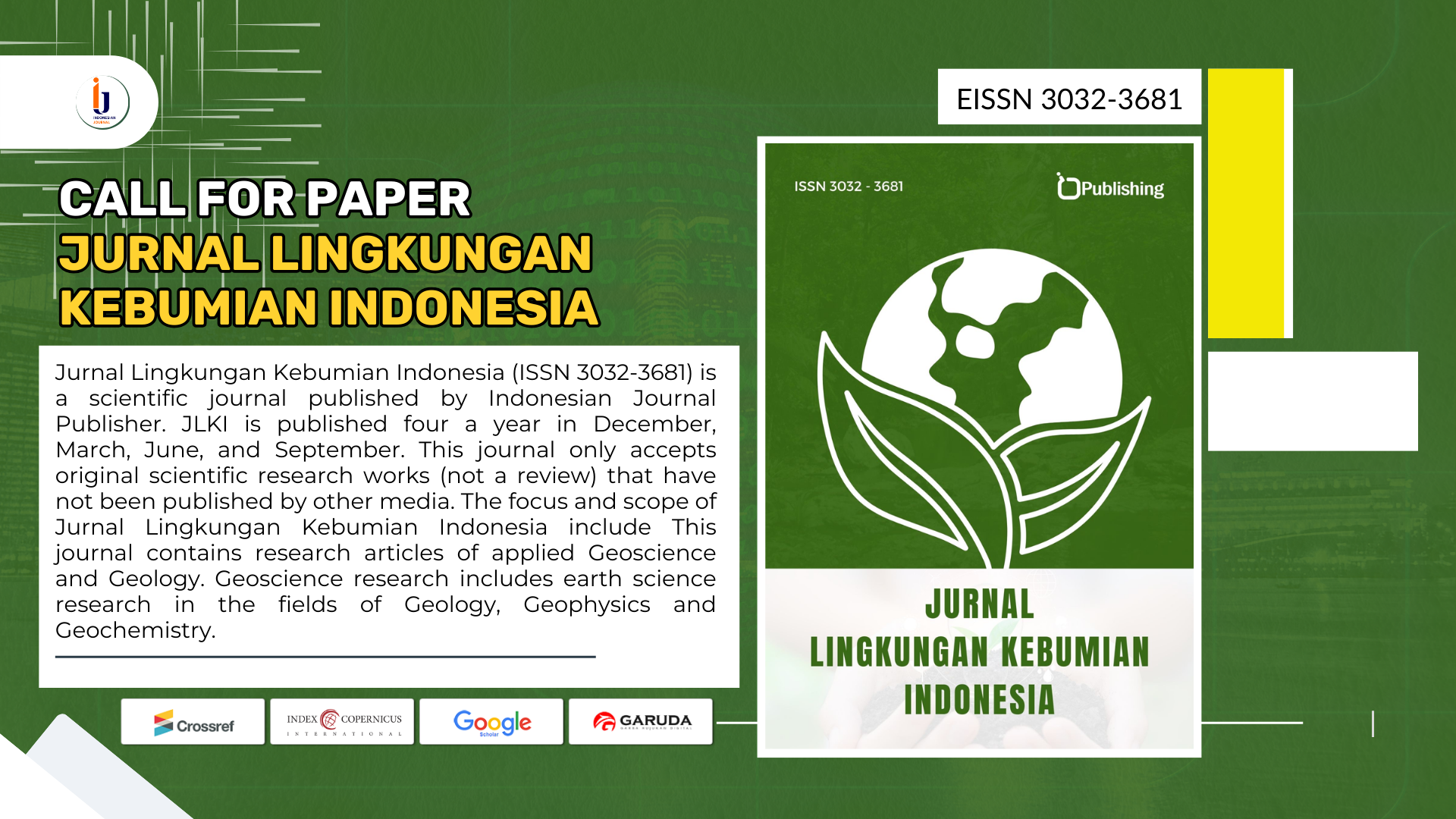 Call for Paper Jurnal Lingkungan Kebumian Indonesia